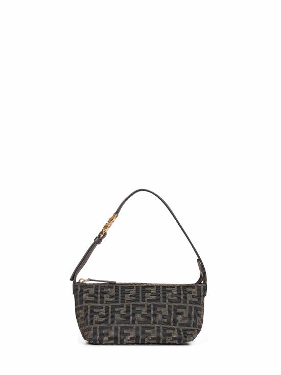 26FW 펜디 바니티 FF 자카드 스몰 파우치 8BS124B17AF14YN BROWN
