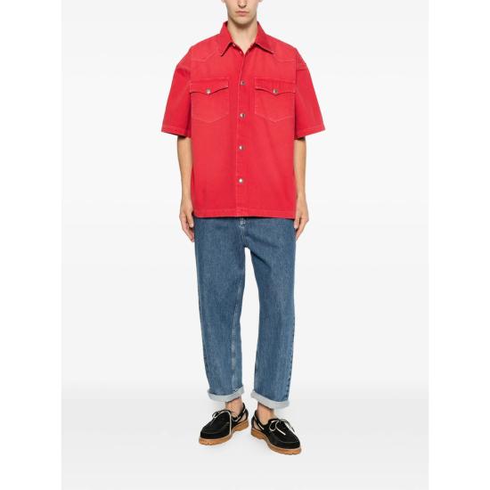 26FW 세븐포올맨카인드 셔츠 7T6S0H11 S S WESTER 3M8 RED - 7 FOR ALL MANKIND