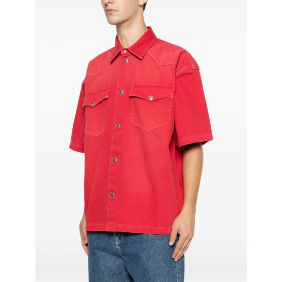26FW 세븐포올맨카인드 셔츠 7T6S0H11 S S WESTER 3M8 RED - 7 FOR ALL MANKIND