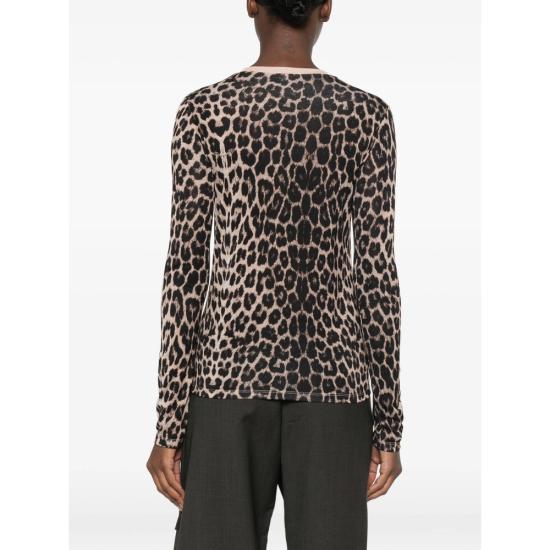 26FW 베이스레인지 폴로 티셔츠 TTLS CI LONG SLEEV LEOPA BROWN - BASERANGE