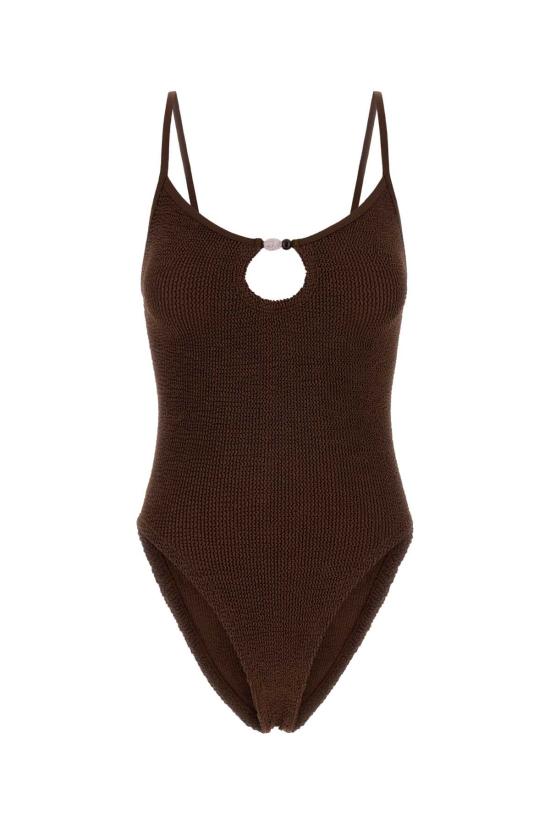 26SS 훈자 지 비키니 수영복 MIABEADEDSWIMM METCHO Brown