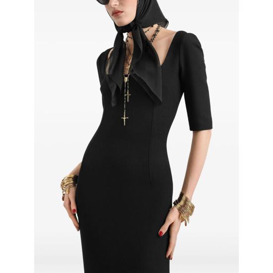 26FW 돌체앤가바나 원피스 F623GT FU2L8 N0000 BLACK - DOLCE & GABBANA