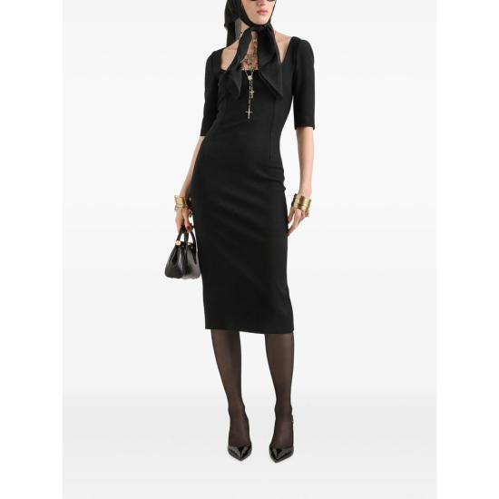 26FW 돌체앤가바나 원피스 F623GT FU2L8 N0000 BLACK - DOLCE & GABBANA