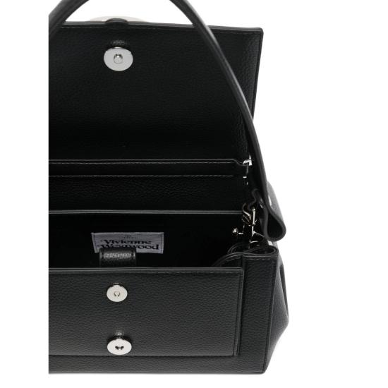 26FW 비비안웨스트우드 오르브 엠보싱 카프스킨 토트백 4602000WW S000D N403 BLACK - VIVIENNE WESTWOOD