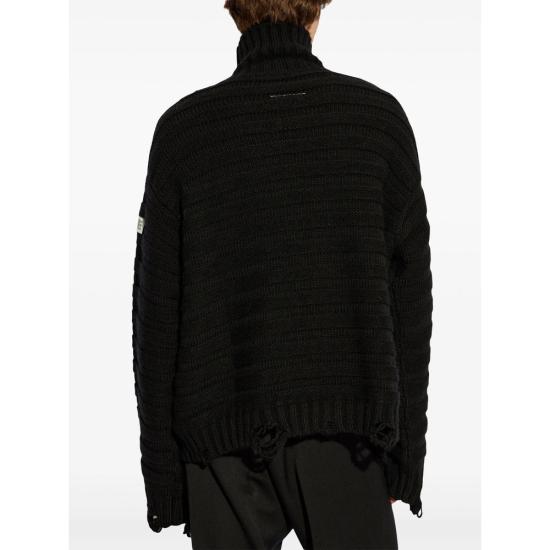 26FW MM6 메종마르지엘라 스웨터 M13040 SH0HA0004 900 BLACK - MM6 MAISON MARGIELA