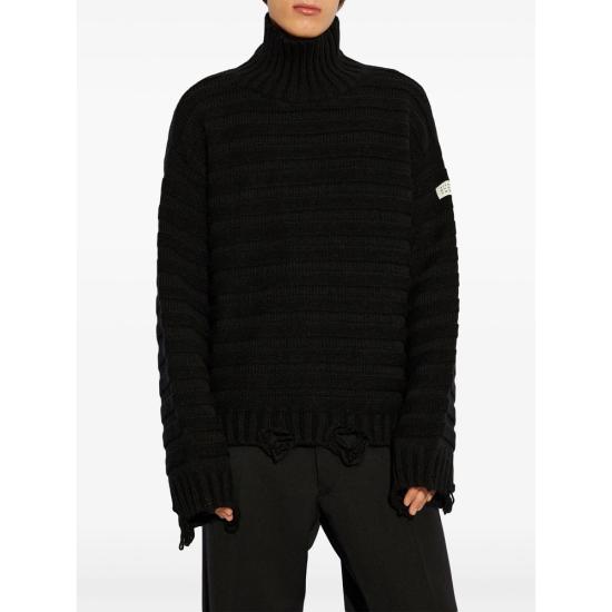 26FW MM6 메종마르지엘라 스웨터 M13040 SH0HA0004 900 BLACK - MM6 MAISON MARGIELA