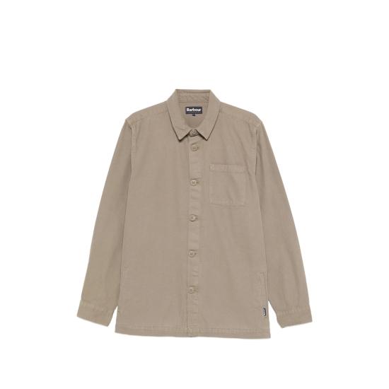 26SS 바버 워시드 코튼 오버셔츠 MOS0281 OL72 GREEN