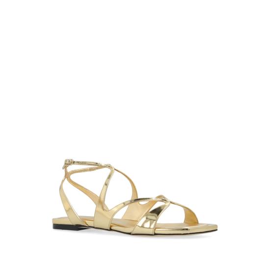26FW 지미추 샌들 AYLA FLAT QUI GOLD - JIMMY CHOO