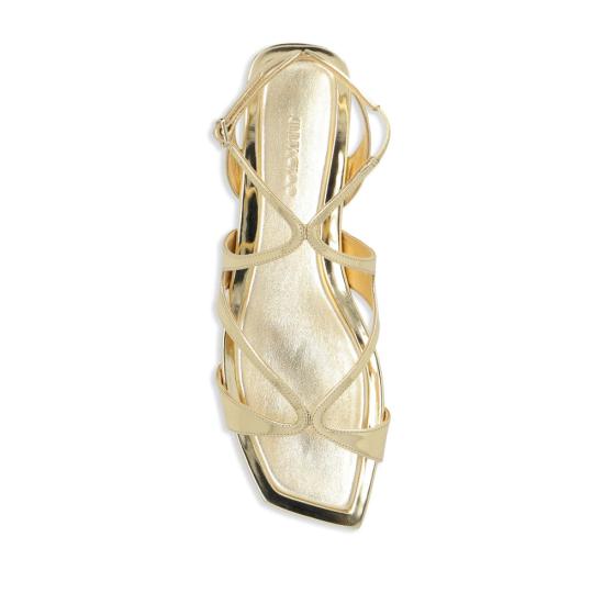 26FW 지미추 샌들 AYLA FLAT QUI GOLD - JIMMY CHOO