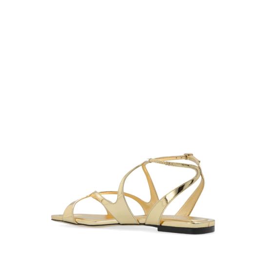 26FW 지미추 샌들 AYLA FLAT QUI GOLD - JIMMY CHOO
