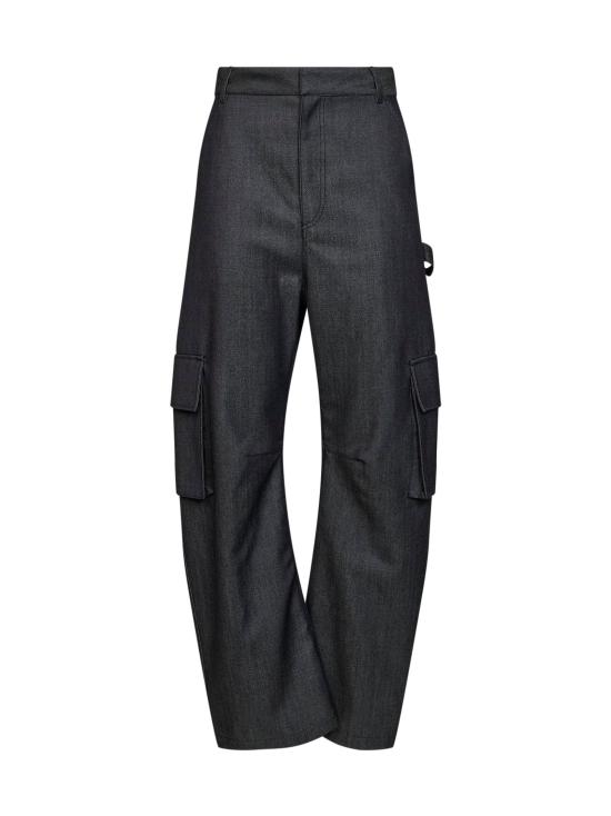 26FW 발렌시아가 유틸리티 울 카고 팬츠 A002ADTUT444100 NAVY