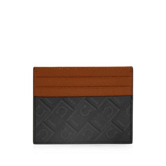 26FW 살바토레 페라가모 크레딧 카드 홀더 661583 0795888 GRINE BLACK - SALVATORE FERRAGAMO