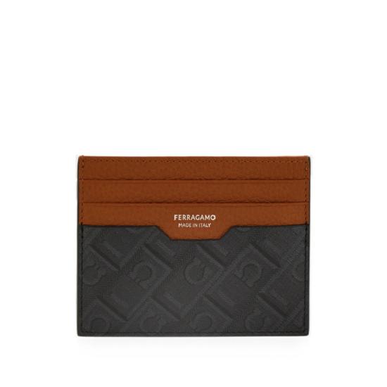 26FW 살바토레 페라가모 크레딧 카드 홀더 661583 0795888 GRINE BLACK