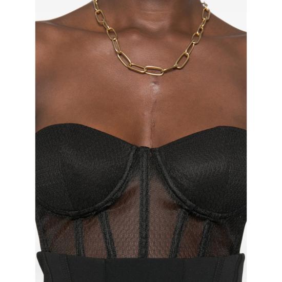 26FW 엘리자베타프랜치 바디수트 티셔츠 TO07567E2 110 BLACK - ELISABETTA FRANCHI