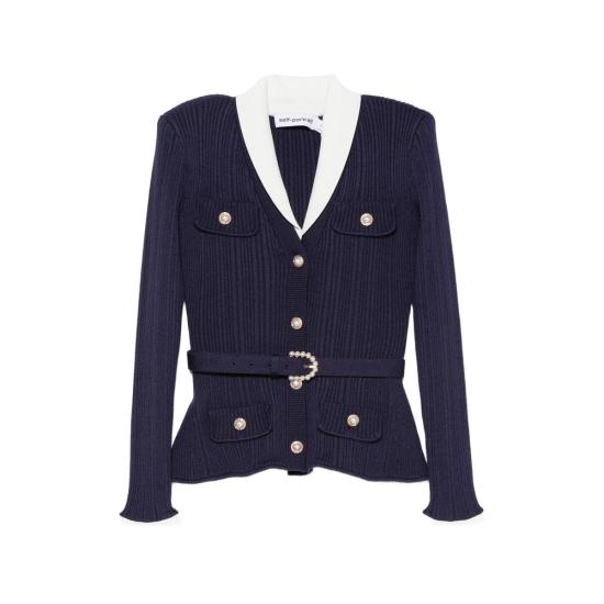 26FW 셀프 포트레이트 스웨터 PF26 131C N NAVY