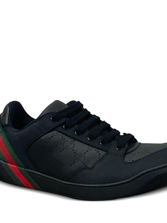 26FW 구찌 스크리너 GG 레더 스니커즈 A006VD AAHAV1077 BLACK - GUCCI