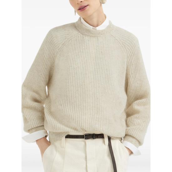 26FW 브루넬로 쿠치넬리 스웨터 MPG737800 C9179 BEIGE - BRUNELLO CUCINELLI