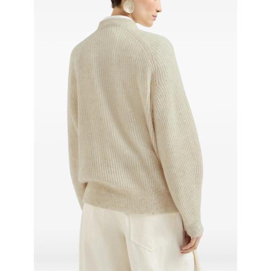 26FW 브루넬로 쿠치넬리 스웨터 MPG737800 C9179 BEIGE - BRUNELLO CUCINELLI