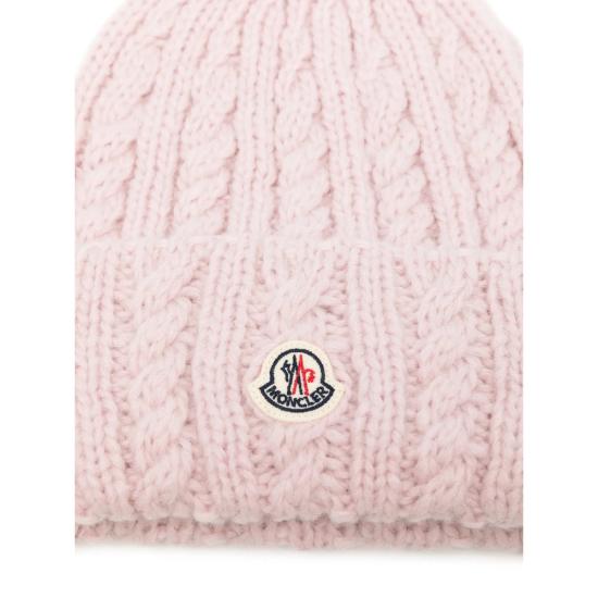26FW 몽클레어 케이블 니트 울 비니 N0403 3B000 31 51A PINK - MONCLER