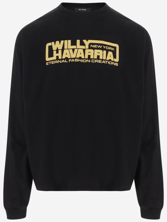 26FW 윌리 차바리아 긴팔 티셔츠 MUJTE025061N BLACK - WILLY CHAVARRIA