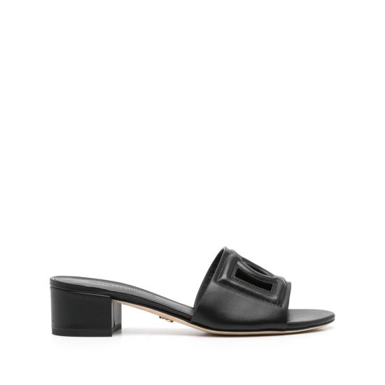 26FW 돌체앤가바나 DG 로고 카프스킨 슬라이더 CR1755 AY329 80999 BLACK