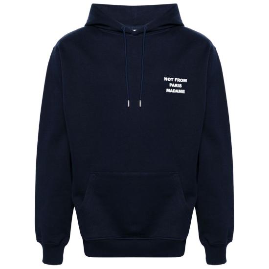 26SS 드롤드무슈 후드 티셔츠 PERM HO162 CO127 NAVY