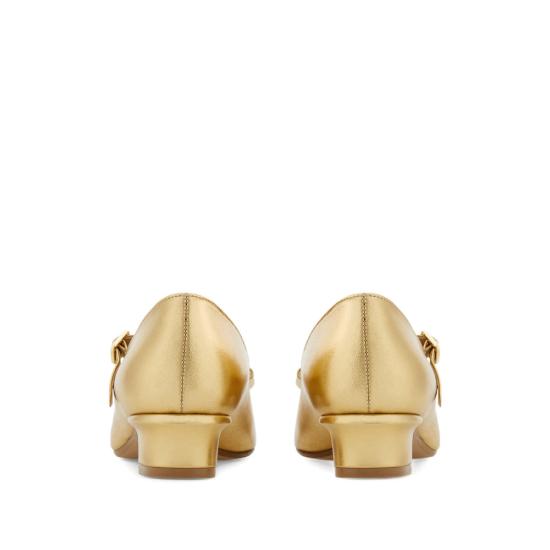 26SS 살바토레 페라가모 플랫 슈즈 01L413 0790879 1C ORO GOLD - SALVATORE FERRAGAMO
