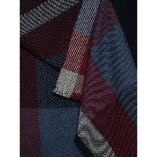 26FW 브루넬로 쿠치넬리 울&캐시미어 트윌 체크 스카프 MSC666AG CVF14 BLUE - BRUNELLO CUCINELLI