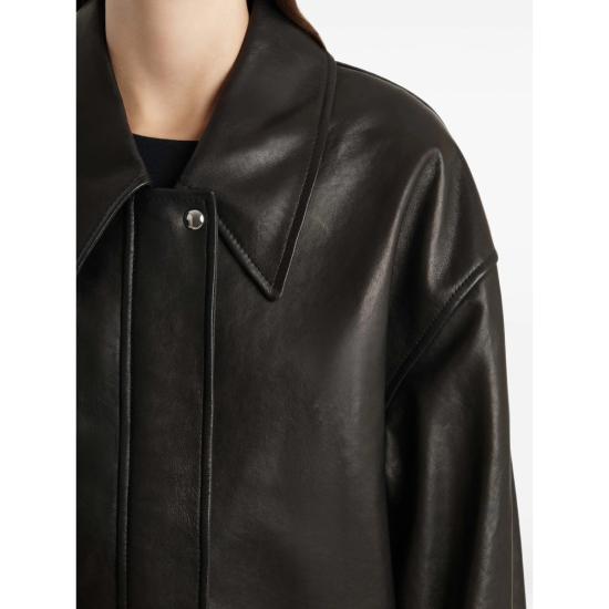 26FW 케이트 쉘맨 레더 자켓 6166729 L729 200 BLACK - KHAITE