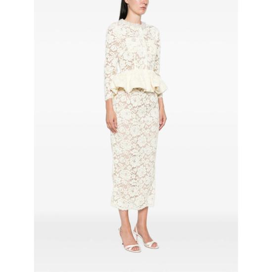 26FW 셀프 포트레이트 원피스 AW26 050M Y YELLO WHITE - SELF PORTRAIT