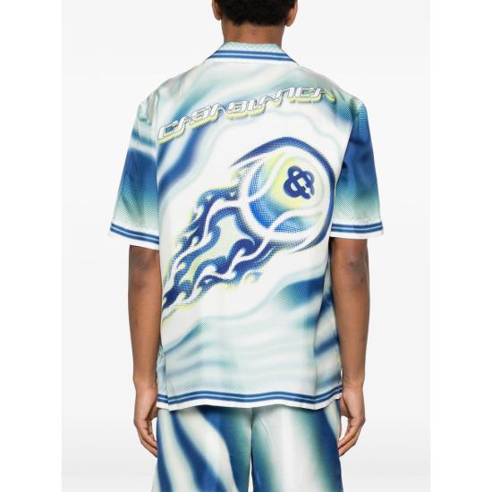 26SS 카사블랑카 셔츠 SP26 SH 003 06 FLATE BLUE - CASABLANCA