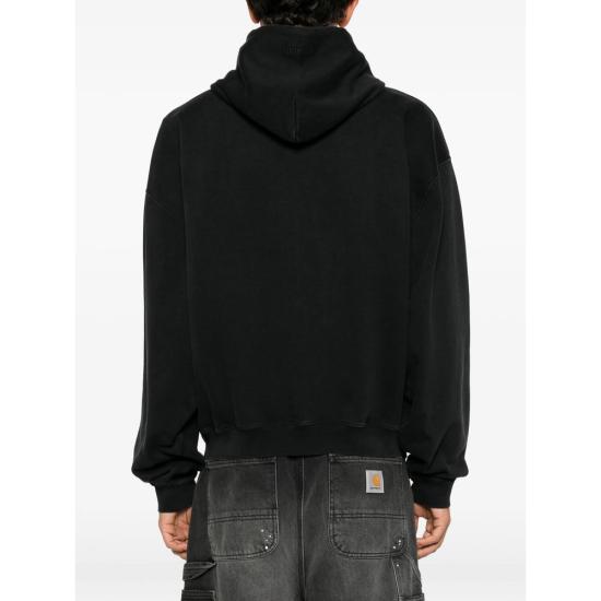 26FW 베트멍 후드 티셔츠 MH27ZU141B BKWHI BLACK - VETEMENTS