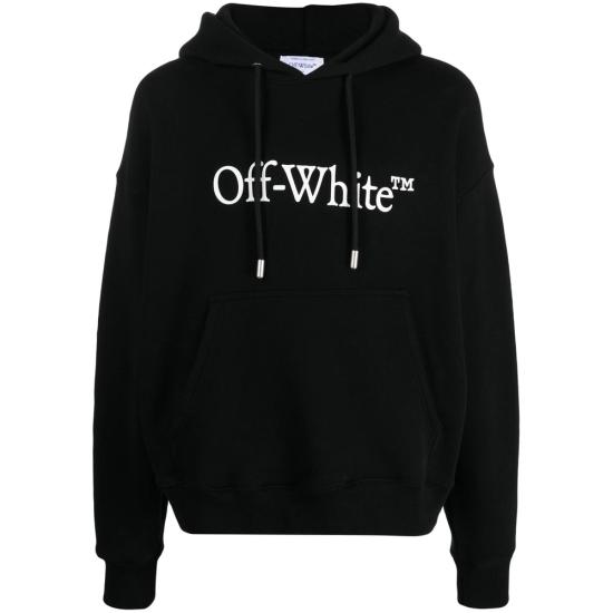 26SS 오프화이트 빅 부키시 스케이트 후드 티셔츠셔츠 OMBB085C99FL E012 1001 BLACK