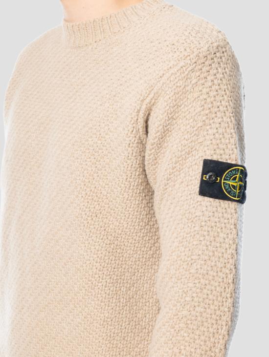26FW 스톤 아일랜드 스웨터 라나 아 푼토 카네스트로 비스코토를 입은 Maglione Girocollo - STONE ISLAND
