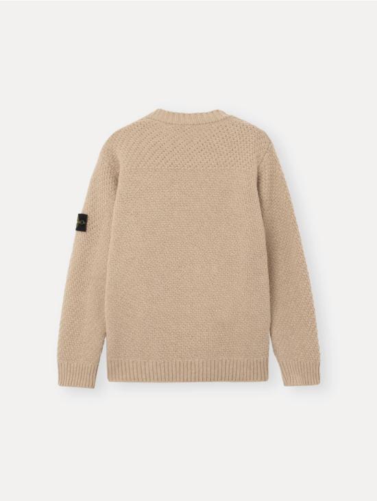 26FW 스톤 아일랜드 스웨터 라나 아 푼토 카네스트로 비스코토를 입은 Maglione Girocollo - STONE ISLAND