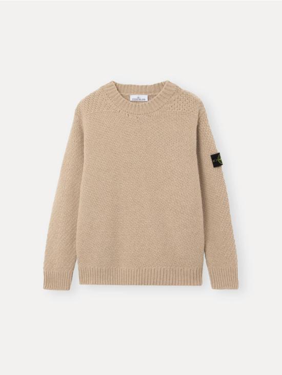 26FW 스톤 아일랜드 스웨터 라나 아 푼토 카네스트로 비스코토를 입은 Maglione Girocollo - STONE ISLAND