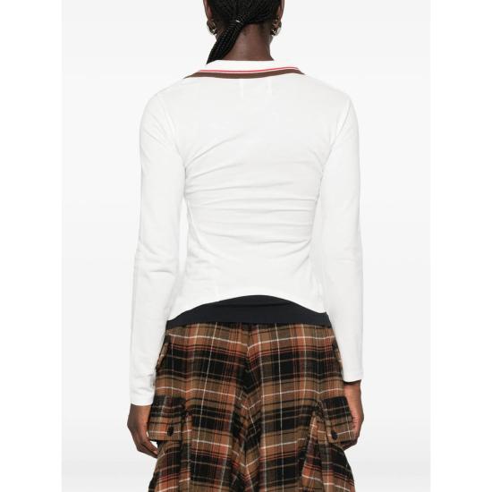 26FW 비비안웨스트우드 폴로 티셔츠 1H010007 J00AU A401 WHITE - VIVIENNE WESTWOOD
