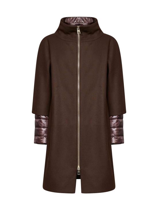 26FW 에르노 울트라라이트 나일론 버진 울 혼방 코트 CA000640D333448810 BROWN