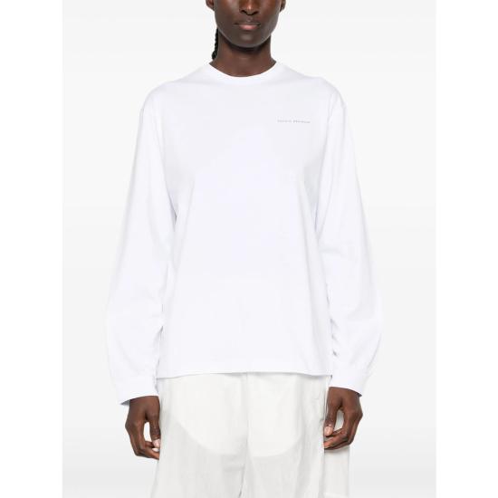 26FW 세실리아 반센 폴로 티셔츠 RTW19006 BLILY WHPIN WHITE - CECILIE BAHNSEN