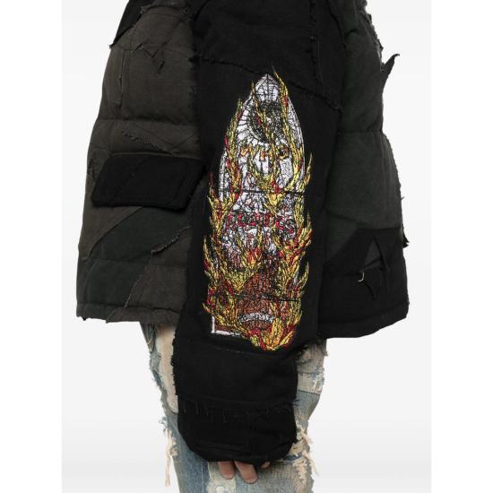 25FW 후 디싸이즈 워 패딩 UPCYCLED PARKA COAL BLACK - WHO DECIDES WAR