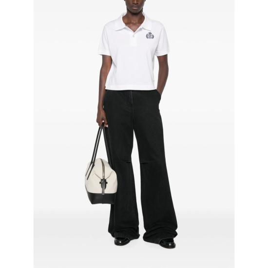 26FW 스포티앤리치 폴로 티셔츠 TO085711243WH WHITE - SPORTY & RICH