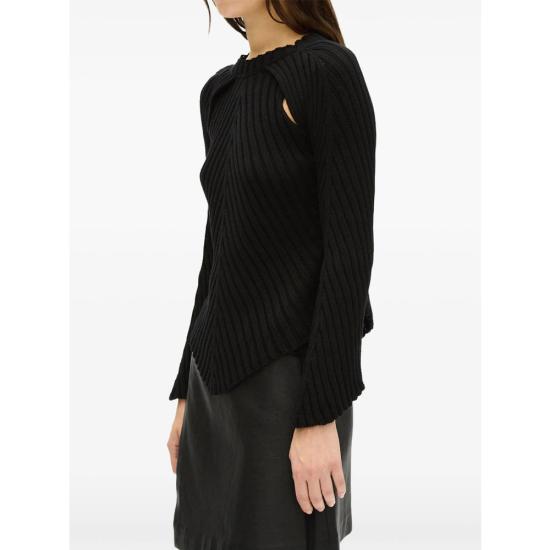 26FW 앤 드뮐미스터 스웨터 B0014320 KN085 099 BLACK - ANN DEMEULEMEESTER