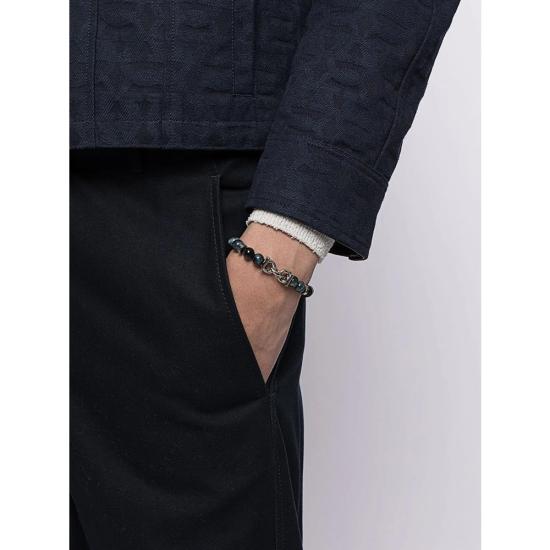 26FW 살바토레 페라가모 라바 스톤 간치니 브레이슬릿 770150 0717502 OCCHI BLACK - SALVATORE FERRAGAMO