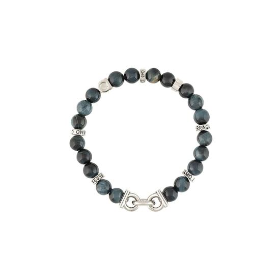 26FW 살바토레 페라가모 라바 스톤 간치니 브레이슬릿 770150 0717502 OCCHI BLACK
