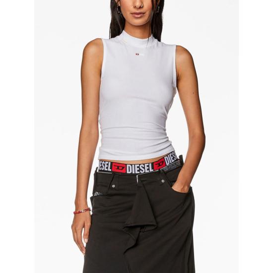 26SS 디젤 T 목키 SI 마이크로디브 모크넥 립드 탱크탑 0BLAN A10397 100 WHITE - DIESEL