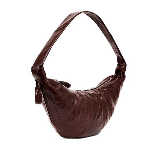 26FW 르메르 크루아상 라지 소프트 그레인드 레더 크로스백 BG0000 LF1329 BR401 BROWN - LEMAIRE