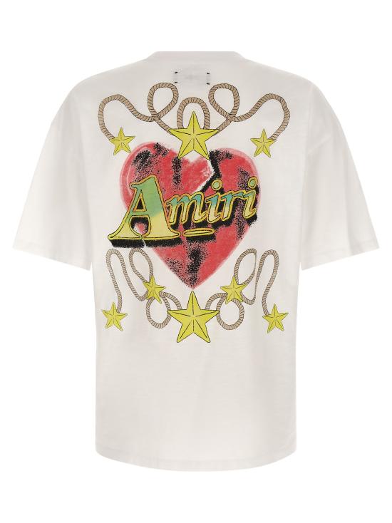 26FW 아미리 반팔 티셔츠 하트 티셔츠 화이트 - AMIRI