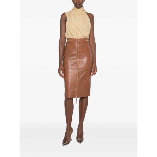 26FW 엘리자베타프랜치 스커트 GP01Z66E2 FK3 BROWN - ELISABETTA FRANCHI