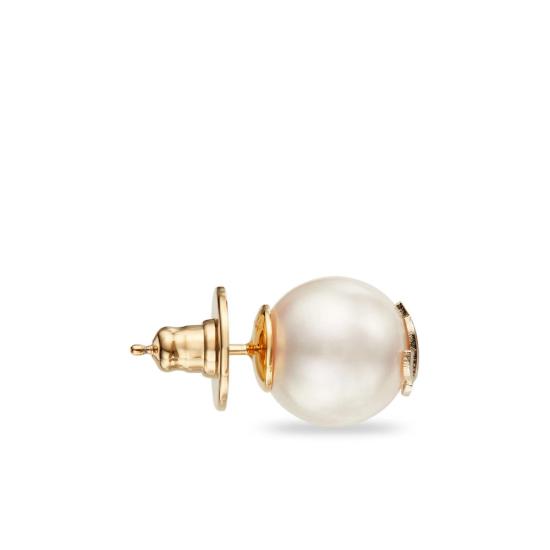 26FW 지미추 이어링 JC PEARL STUDS DXQ GOLWH WHITE - JIMMY CHOO