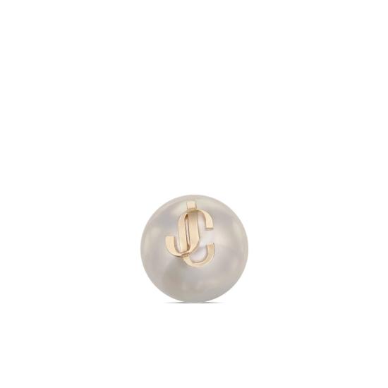 26FW 지미추 이어링 JC PEARL STUDS DXQ GOLWH WHITE - JIMMY CHOO